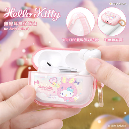 GARMMA Sanrio Characters Apple AirPods 4 / Pro 3 Charging Case Cover with Metal Hook