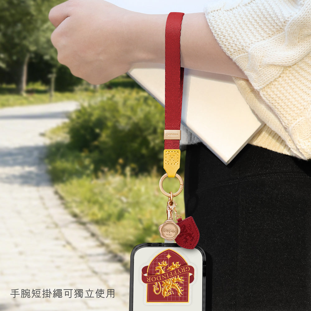 GARMMA Harry Potter Leather+Metal Charm 2-in-1 Detachable Phone Lanyard Cross-body Strap