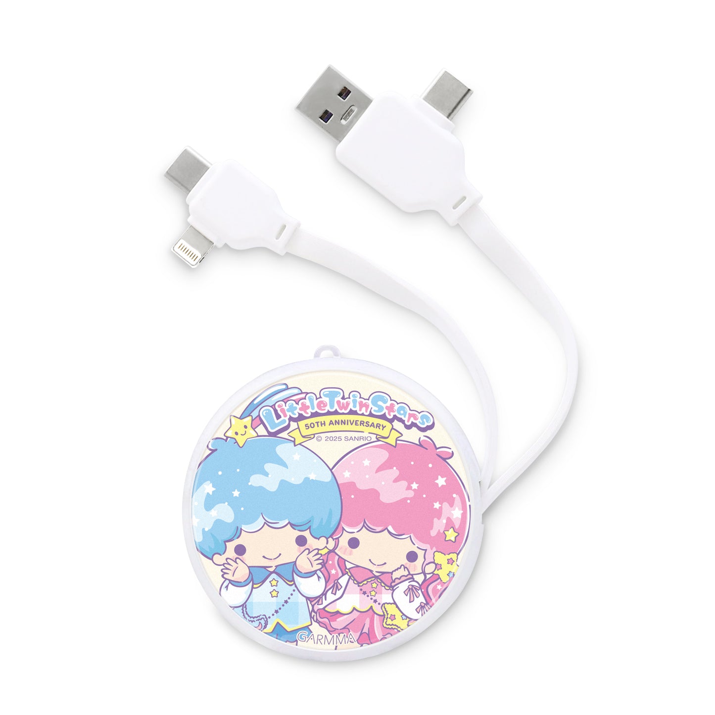 GARMMA Sanrio Characters 50th Anniversary PD Fast Charge Lightning+Type-C Extracted Extension Cable