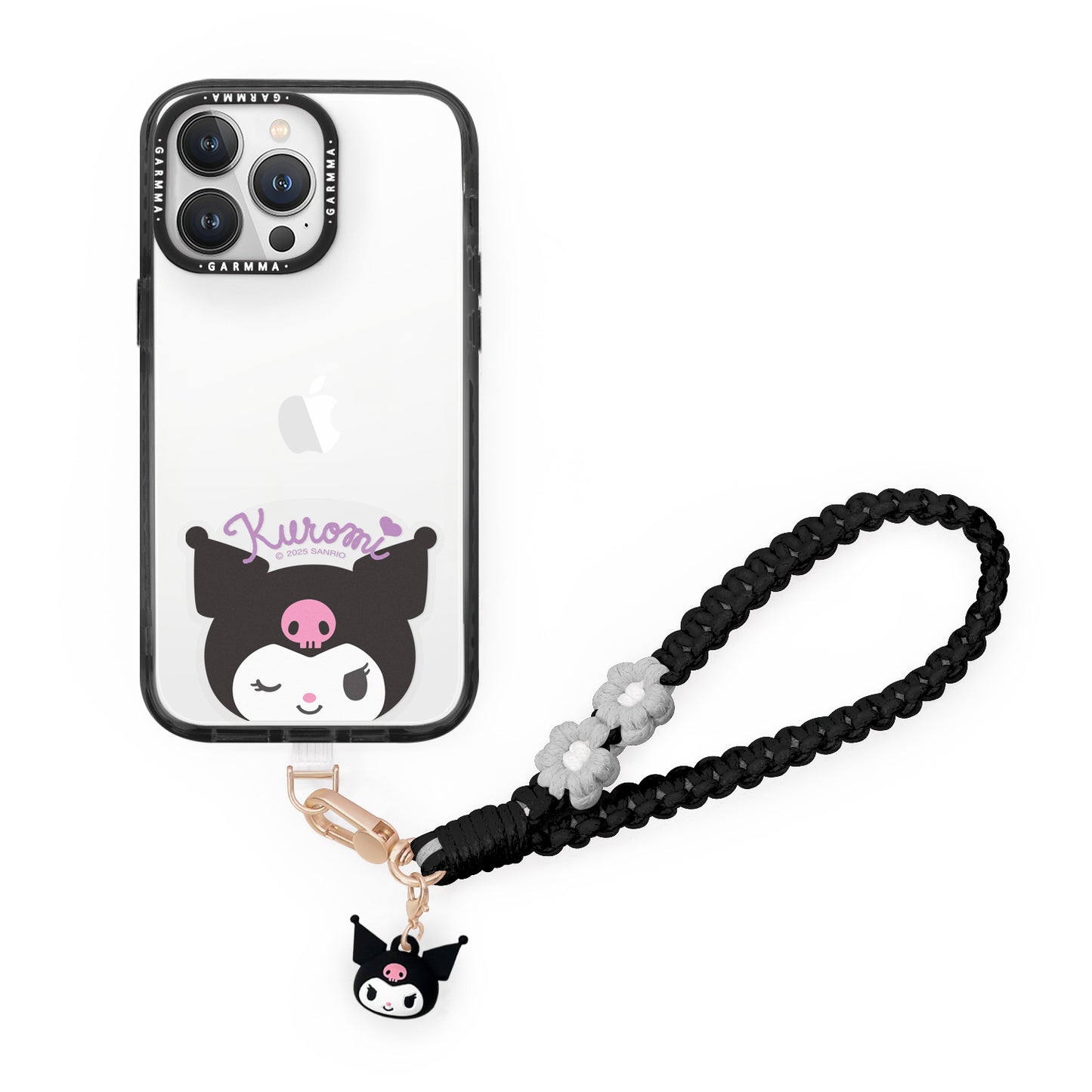 GARMMA Sanrio Characters Doll Charm Buckle Strap Anti-lost Braided Adjustable Phone Lanyard