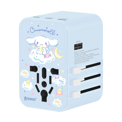 XPower x Sanrio 45W 6-Output PD 3.0/PPS Travel Adapter Universal Plug