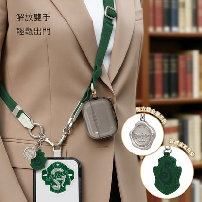 GARMMA Harry Potter Leather+Metal Charm 2-in-1 Detachable Phone Lanyard Cross-body Strap