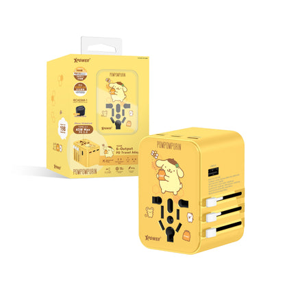 XPower x Sanrio 45W 6-Output PD 3.0/PPS Travel Adapter Universal Plug