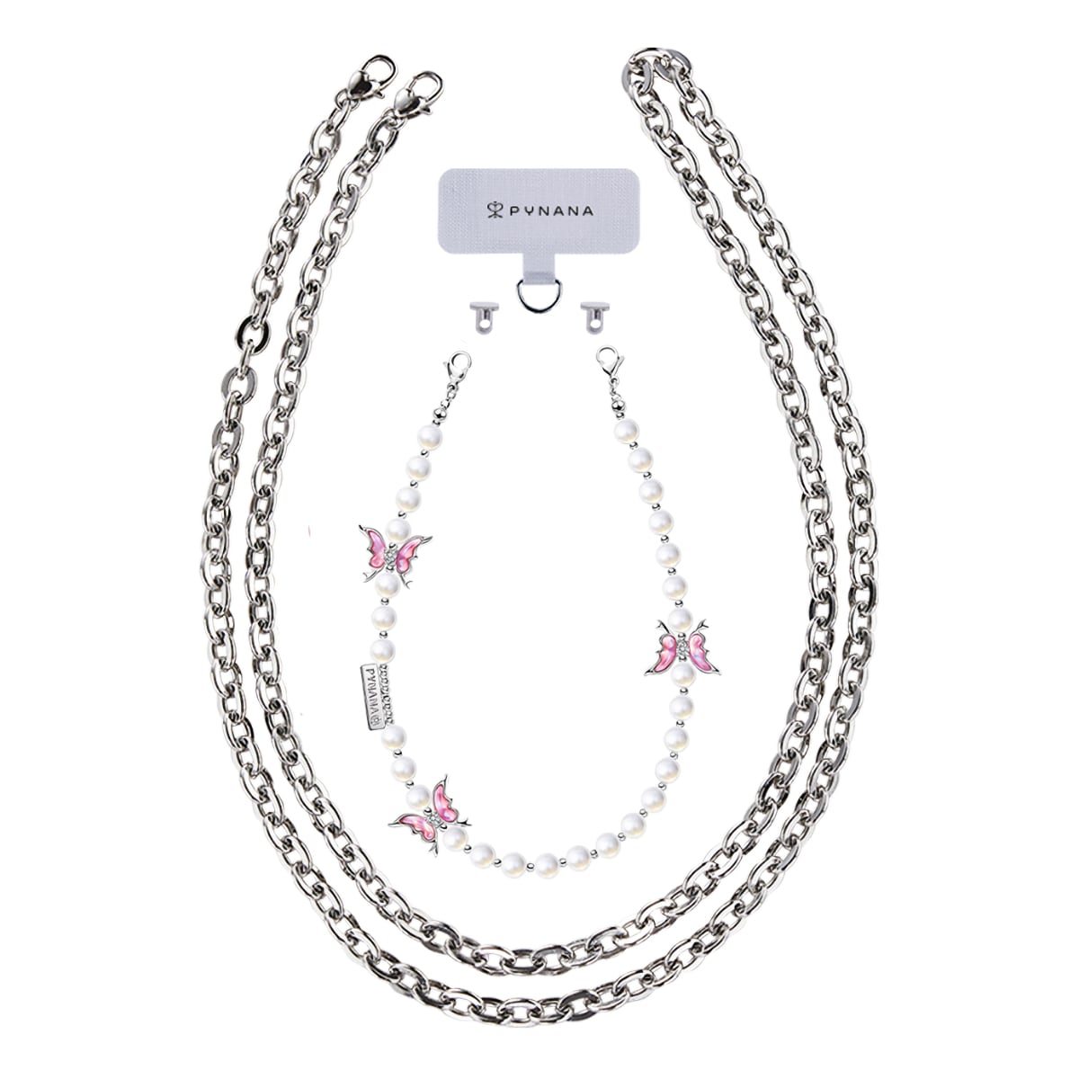 PYNANA Jewelry Aesthetics & Handcraft Multifunctional Chain Phone Charm Beads Strap Pearl Lanyard