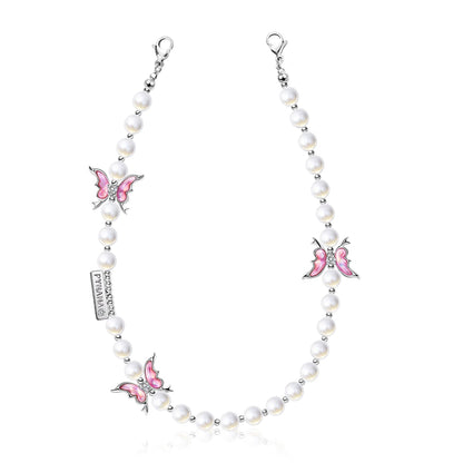 PYNANA Jewelry Aesthetics & Handcraft Multifunctional Chain Phone Charm Beads Strap Pearl Lanyard