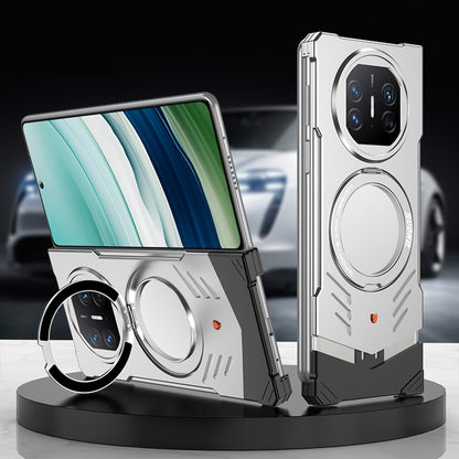 Armor King Supercar MagSafe Pivot Ring Stand Elastic Buckle Frameless Metal Case Cover