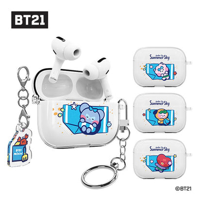 BT21 minini Summer Sky Clear Slim Apple AirPods Case Cover