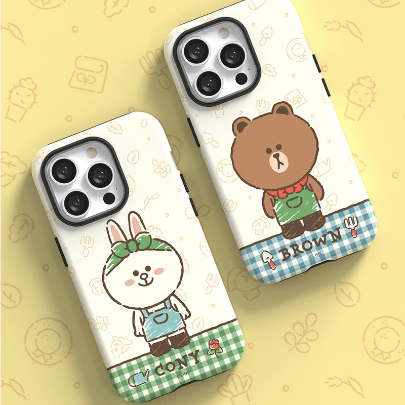 Line Friends Garden Dual Layer TPU+PC Shockproof Guard Up Combo Case Cover