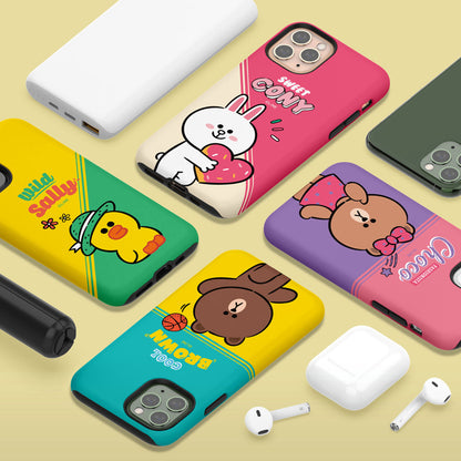 Line Friends Play Dual Layer TPU+PC Shockproof Guard Up Combo Case Cover