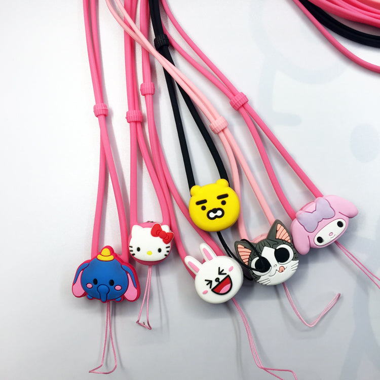 Charm Lanyard Cute Cartoon Characters Universal Anti-Lost Silicone Strap