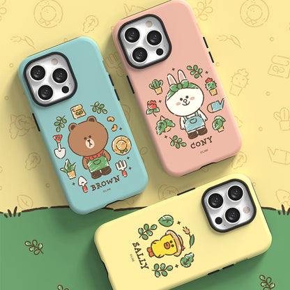 Line Friends Garden Dual Layer TPU+PC Shockproof Guard Up Combo Case Cover