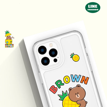 Line Friends Clear Shockproof Air Cushion Back Case Cover