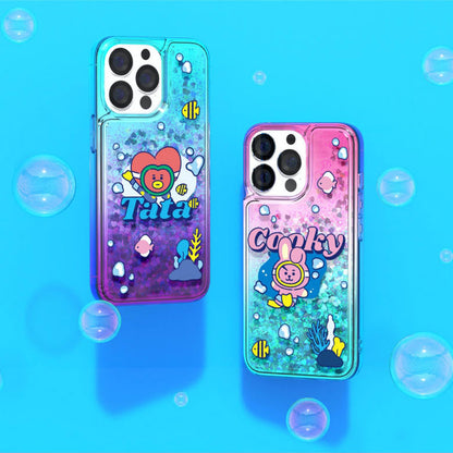 BT21 Let's Splash Bling Aqua Case Cover