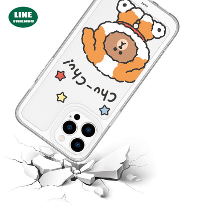 Line Friends Clear Shockproof Air Cushion Back Case Cover