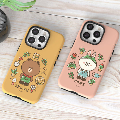 Line Friends Garden Dual Layer TPU+PC Shockproof Guard Up Combo Case Cover