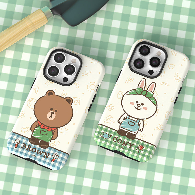 Line Friends Garden Dual Layer TPU+PC Shockproof Guard Up Combo Case Cover