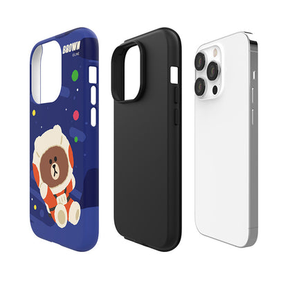 Line Friends Space Dual Layer TPU+PC Shockproof Guard Up Combo Case Cover