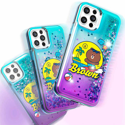 Line Friends Beach Bling Aqua Case Cover