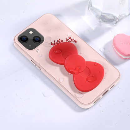 UKA Hello Kitty Liquid Silicone Case Cover with Bowknot Kickstand