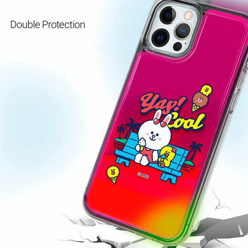 Line Friends Beach Neon Aqua Case Cover