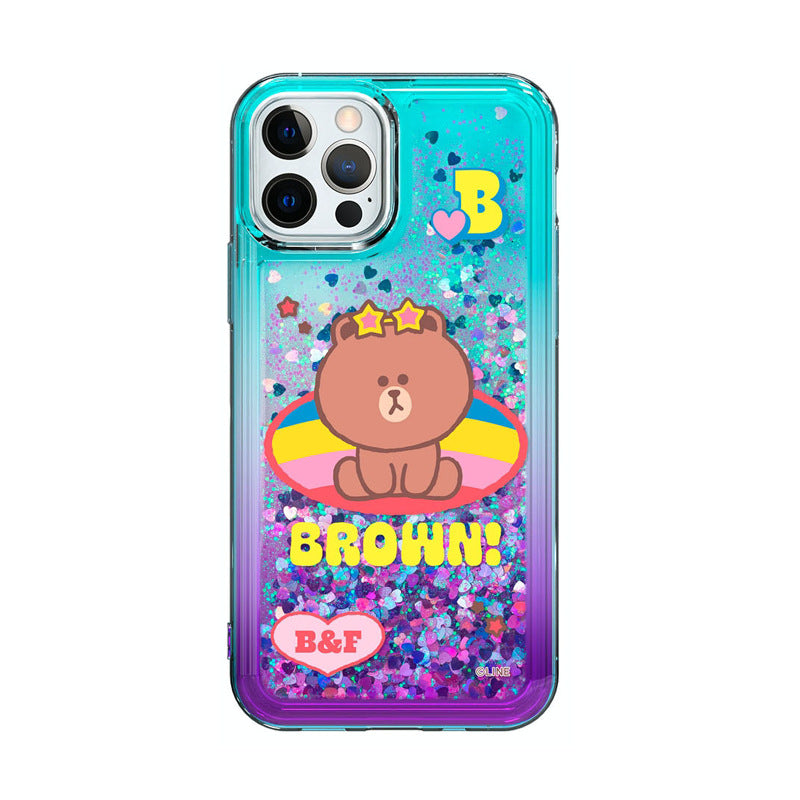 Line Friends Rainbow Bling Aqua Case Cover