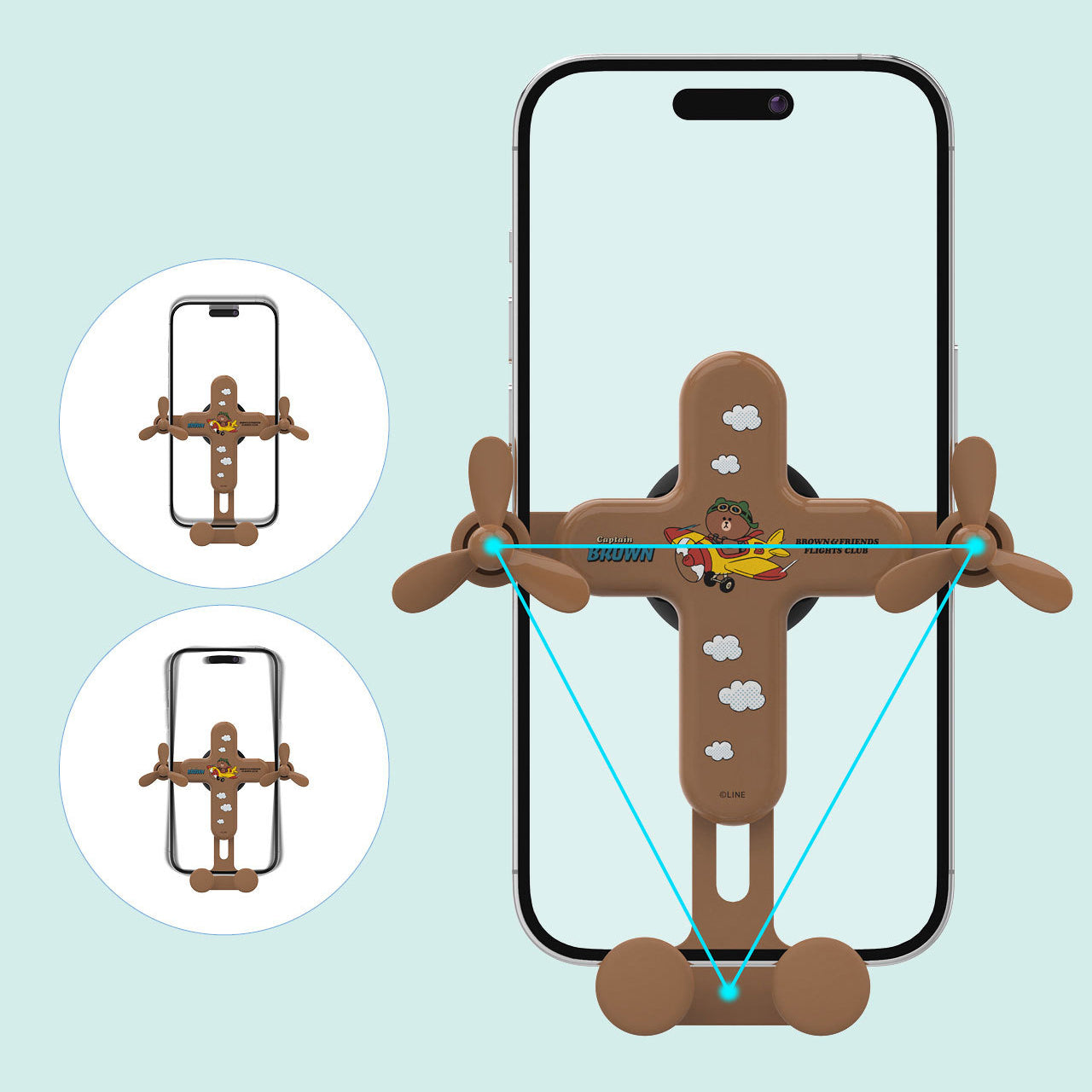 Line Friends Ride Car Gravity Bracket Phone Holder