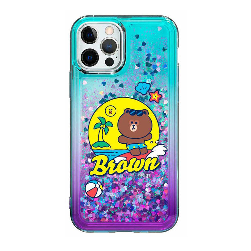 Line Friends Beach Bling Aqua Case Cover