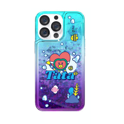 BT21 Let's Splash Bling Aqua Case Cover