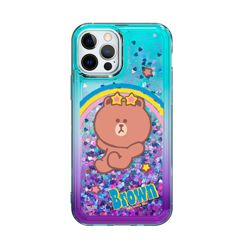 Line Friends Rainbow Bling Aqua Case Cover