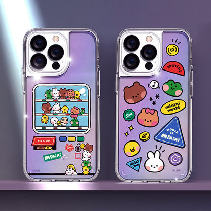 Line Friends minini Hologram Mirror Case Cover