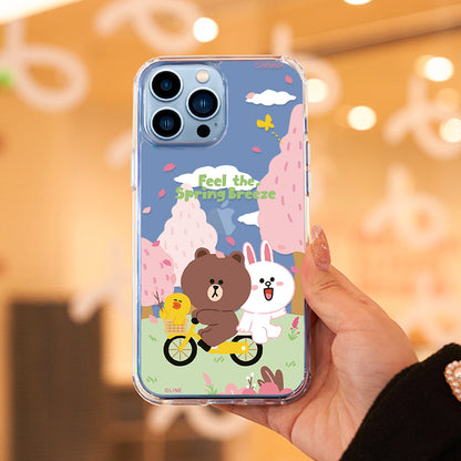 GARMMA Line Friends Sakura Air Cushion TPU+PC Back Case Cover