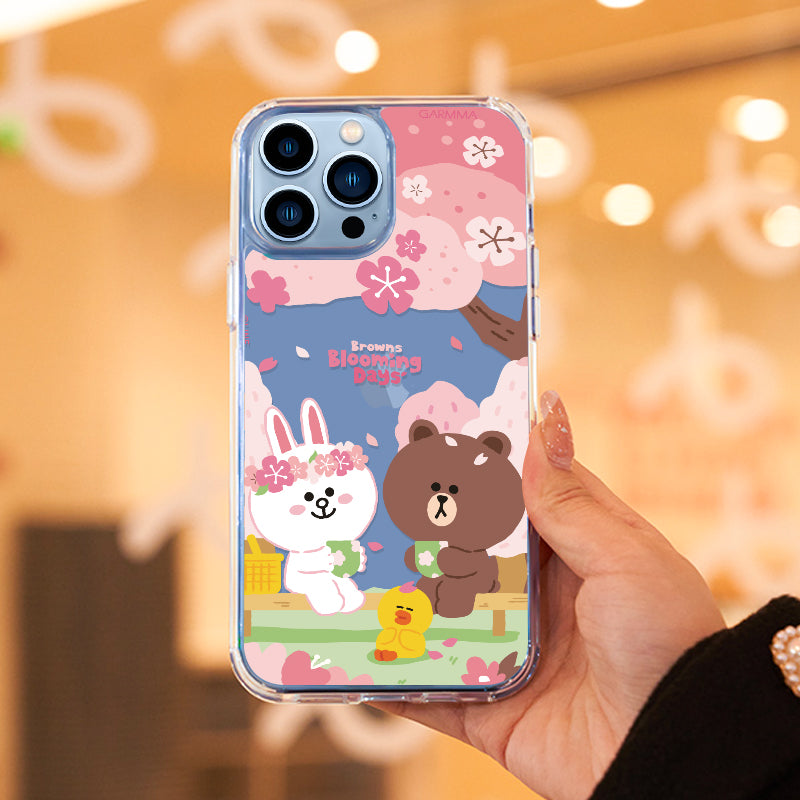 GARMMA Line Friends Sakura Air Cushion TPU+PC Back Case Cover