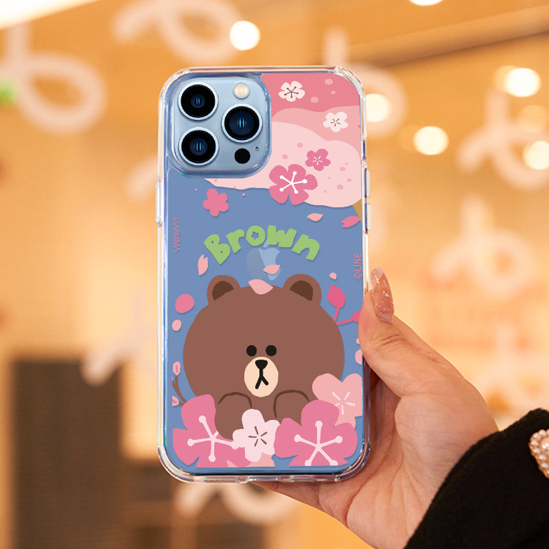 GARMMA Line Friends Sakura Air Cushion TPU+PC Back Case Cover