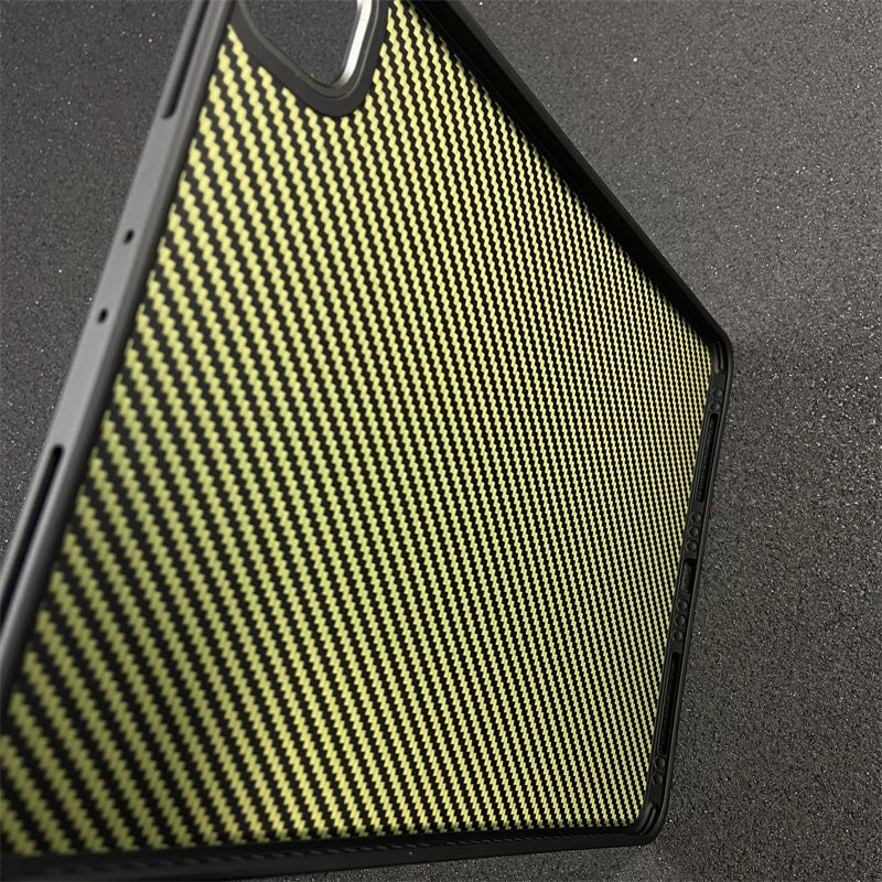 Oatsbasf Military-Grade Drop Protection Hybrid Carbon Fiber Case for Apple iPad