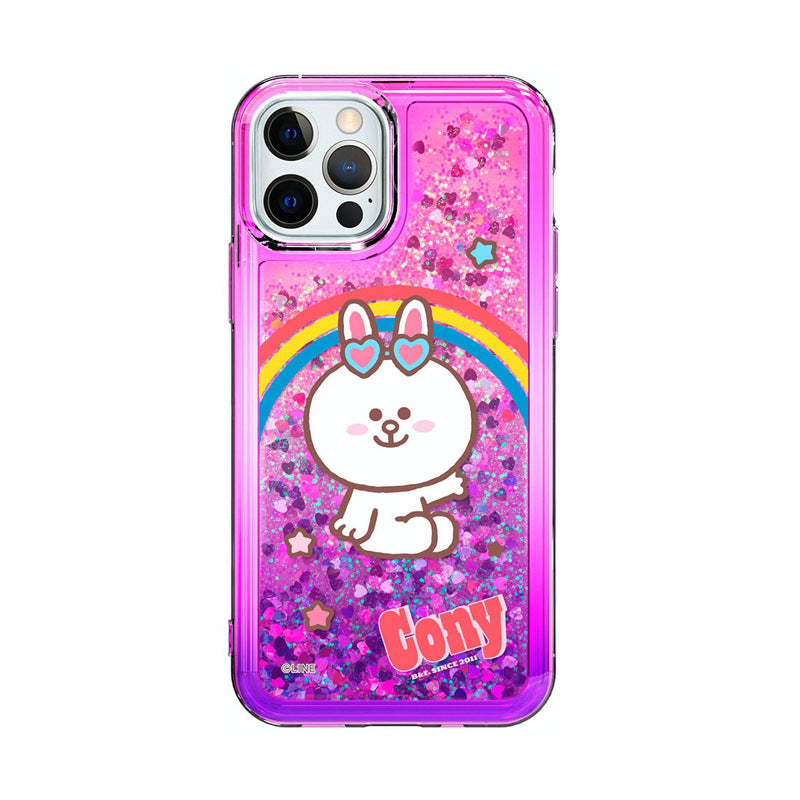 Line Friends Rainbow Bling Aqua Case Cover