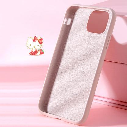 UKA Hello Kitty Liquid Silicone Case Cover with Bowknot Kickstand