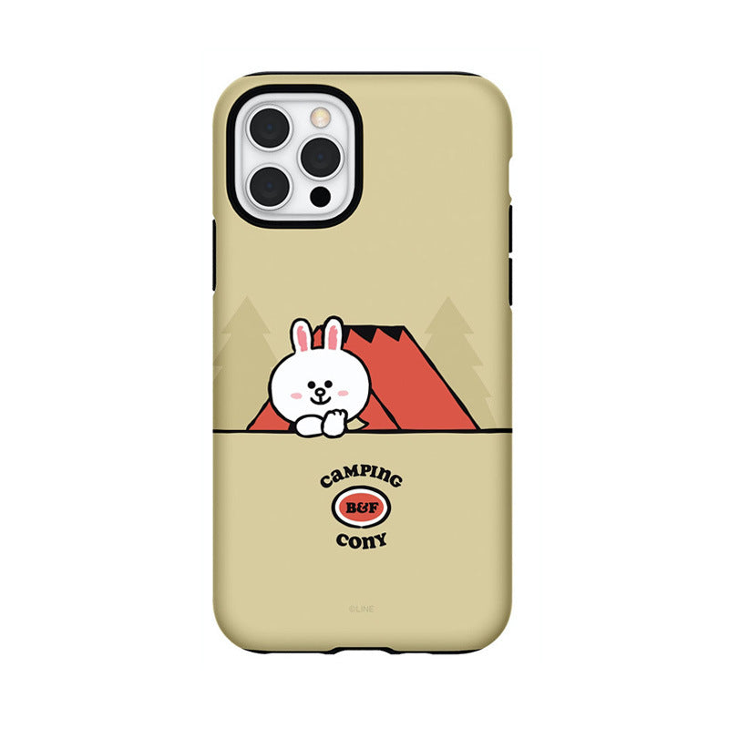 Line Friends Camping Night Dual Layer TPU+PC Shockproof Guard Up Combo Case Cover