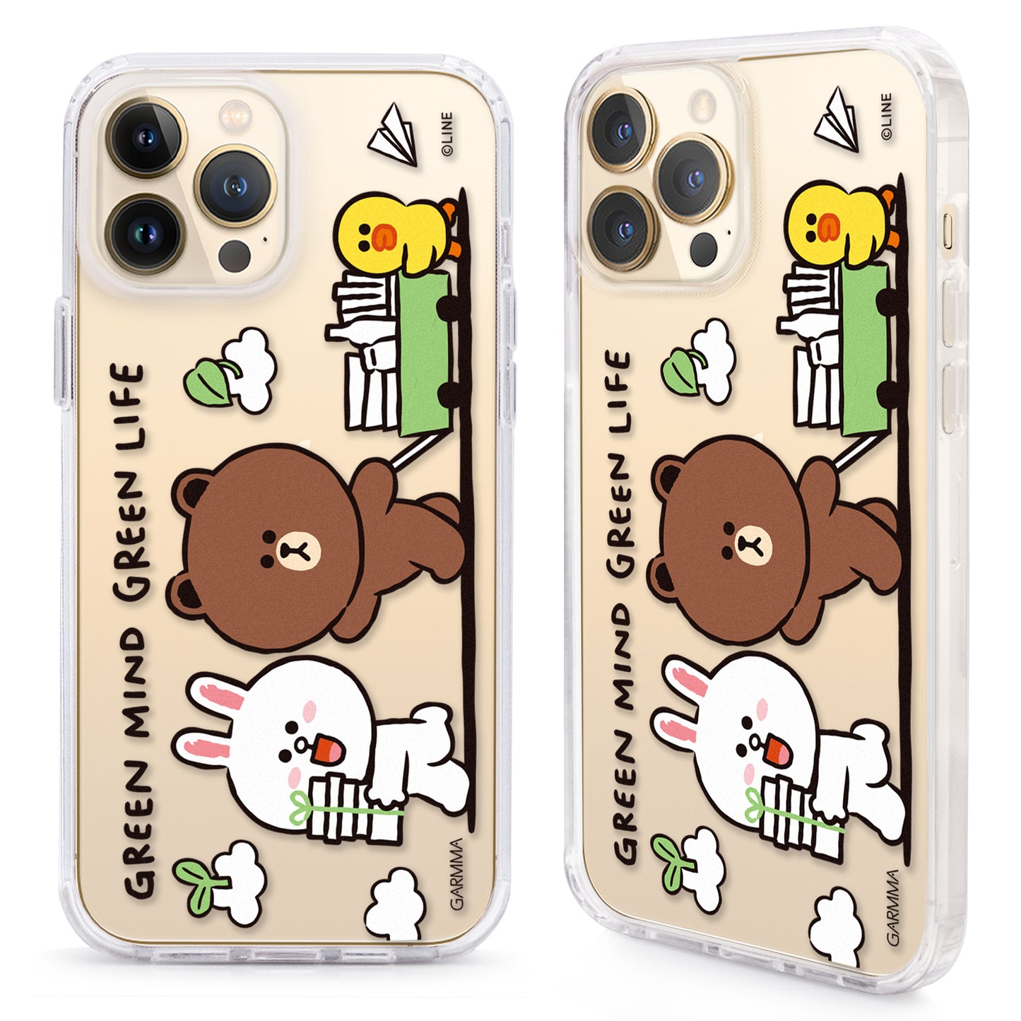 GARMMA Line Friends Green Project Air Cushion TPU+PC Back Case Cover