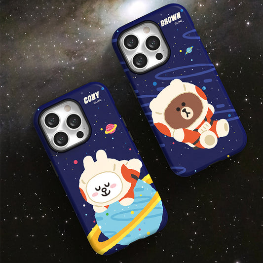 Line Friends Space Dual Layer TPU+PC Shockproof Guard Up Combo Case Cover