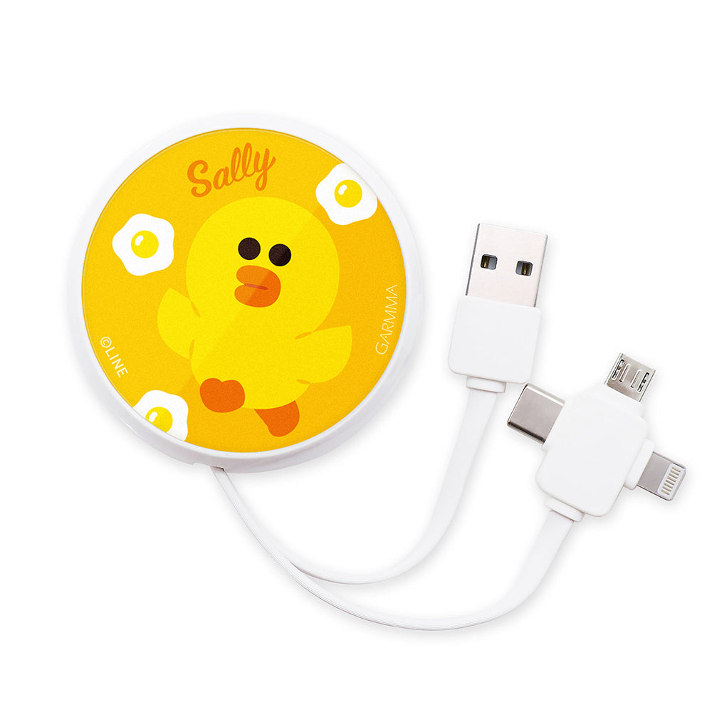 GARMMA Line Friends 3-in-1 Lightning+Type-C+Micro USB Extracted Extension Cable