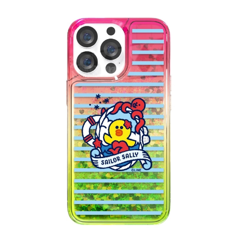 Line Friends Let's Set Sail Bling Aqua Case Cover