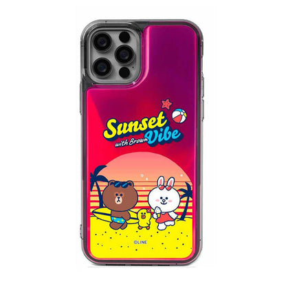 Line Friends Beach Neon Aqua Case Cover