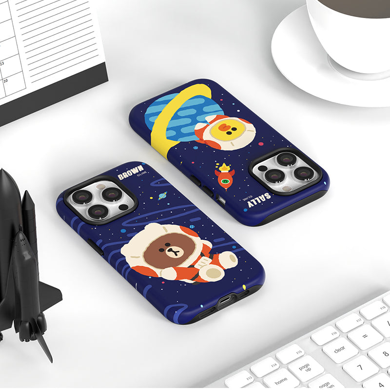 Line Friends Space Dual Layer TPU+PC Shockproof Guard Up Combo Case Cover