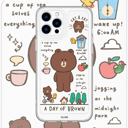 Line Friends Clear Shockproof Air Cushion Back Case Cover