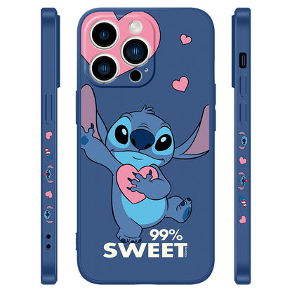 UKA Disney Stitch Side Print Liquid Silicone Case Cover