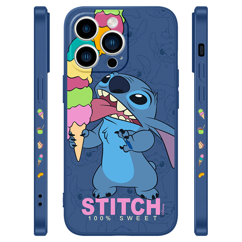 UKA Disney Stitch Side Print Liquid Silicone Case Cover