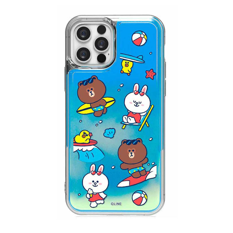 Line Friends Beach Neon Aqua Case Cover