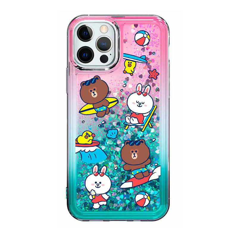 Line Friends Beach Bling Aqua Case Cover