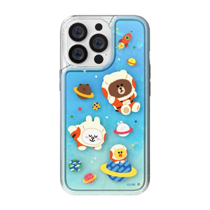 Line Friends Space Neon Aqua Case Cover