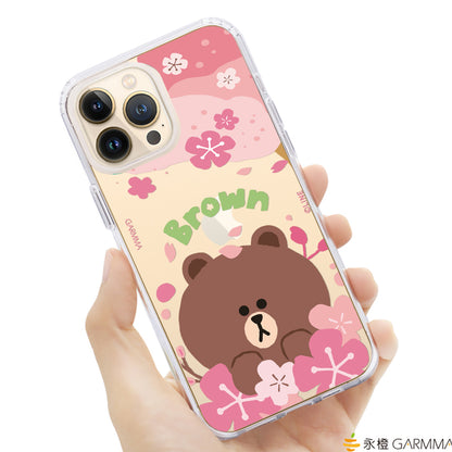 GARMMA Line Friends Sakura Air Cushion TPU+PC Back Case Cover